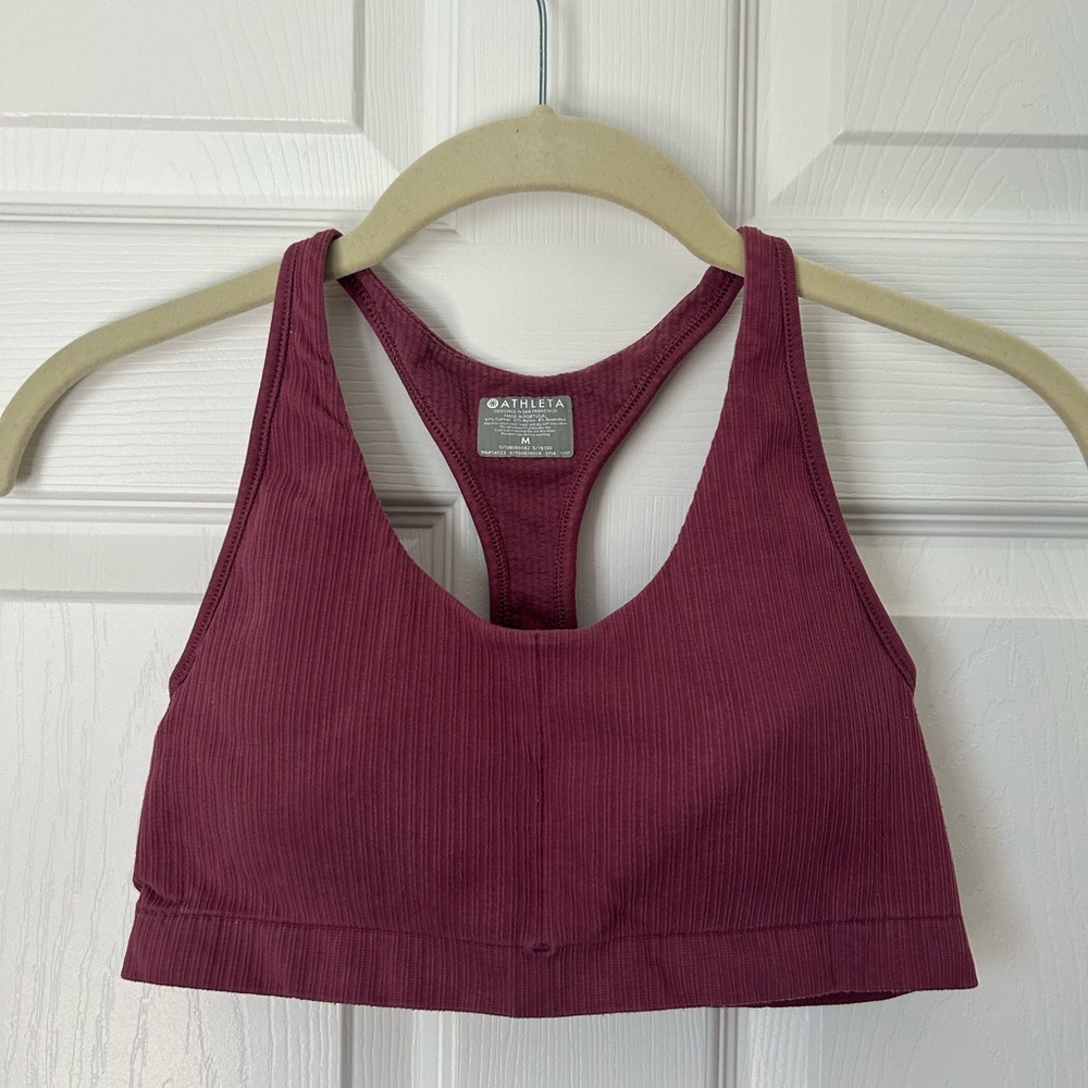 Athleta mauve pinkish sports bra
